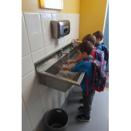 Lavatório Coletivo Com 2 Torneiras 1,20m - Construinox